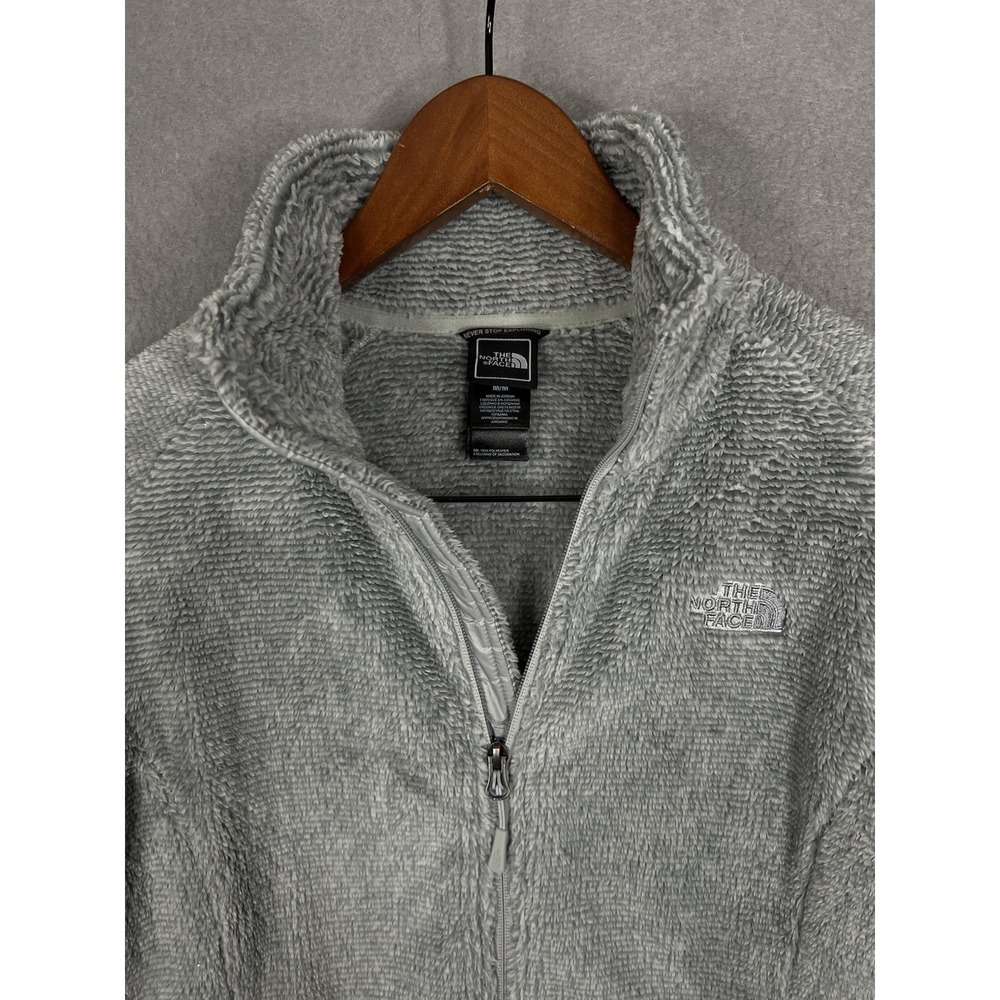 The North Face Osito Fleece Jacket Womens M Gray Full Zip Plush - Picture 4 of 9